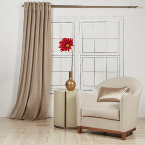 Product with title Velvet-Curtain-Panel-Taupe - YCUVE108-TAU