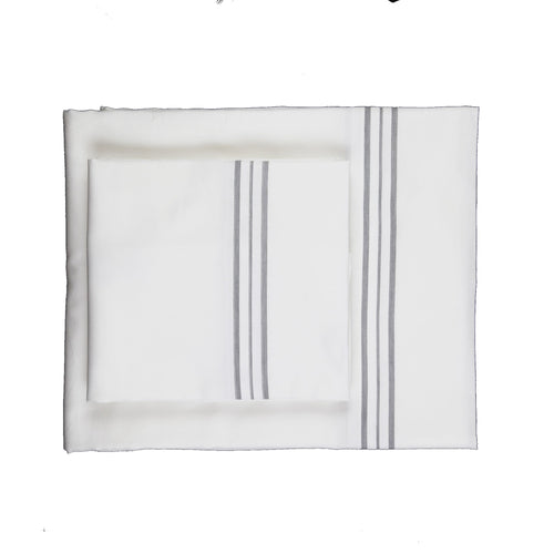 Product with title Hem-Stripe-Pillowcases - YSETPCCSK-WHI-GRY