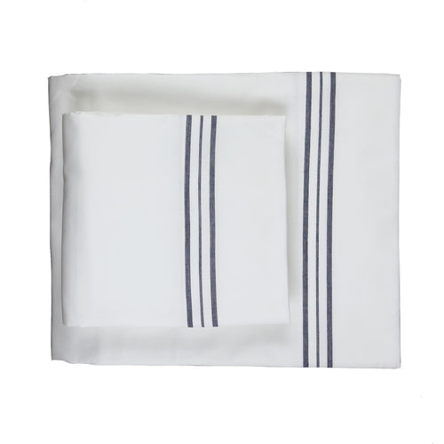Product with title Hem Stripe Pillowcases - YSETPCCSK-WHI-NAV